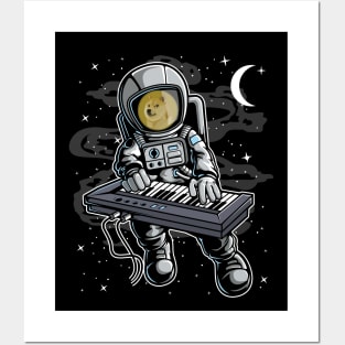 Astronaut Organ Dogecoin DOGE Coin To The Moon Crypto Token Cryptocurrency Blockchain Wallet Birthday Gift For Men Women Kids Posters and Art